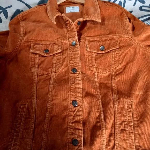 Old Navy -Corduroy Trucker Jacket- Women's- SZ XXL Tall- Colour Rust - Picture 5 of 8